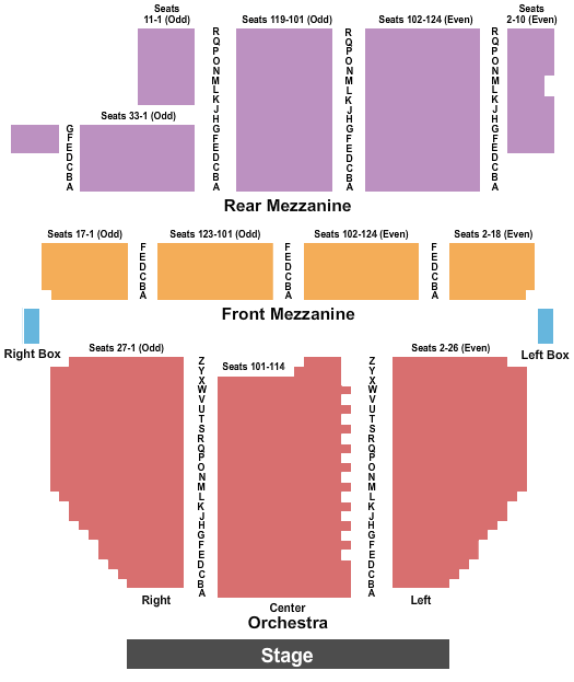 Broadway Theatre The Great Gatsby Seating Chart
